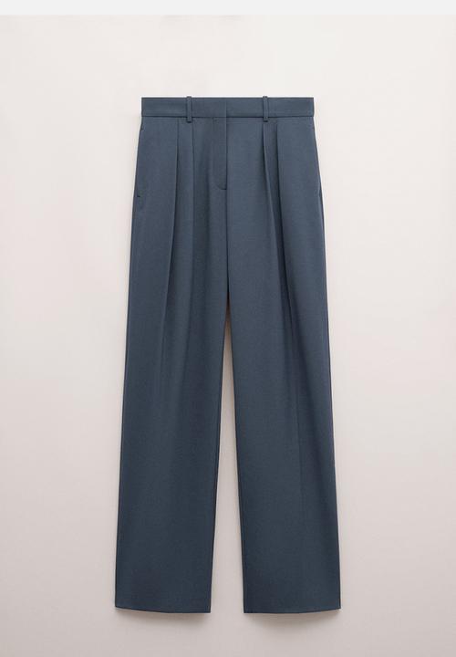 MANGO - Trousers uma- medium blue