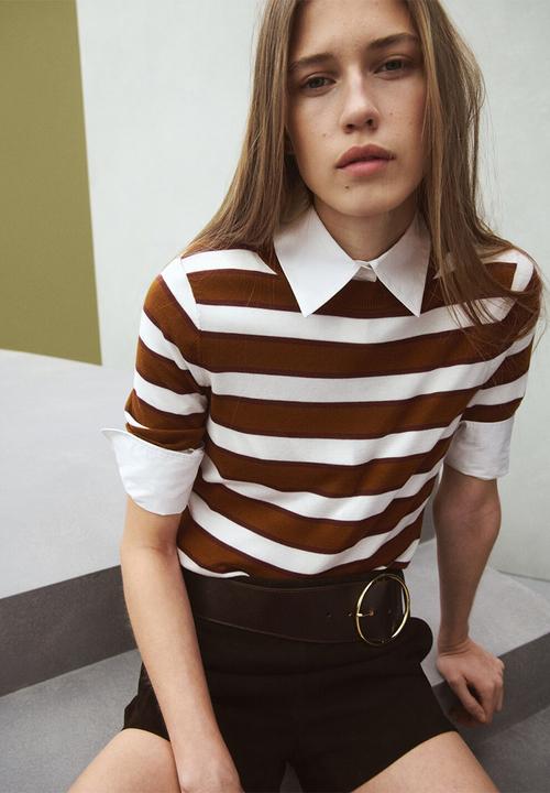 MANGO - Sweater copenh- dark brown