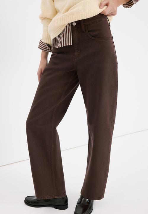 MANGO - Jeans bet - dark brown