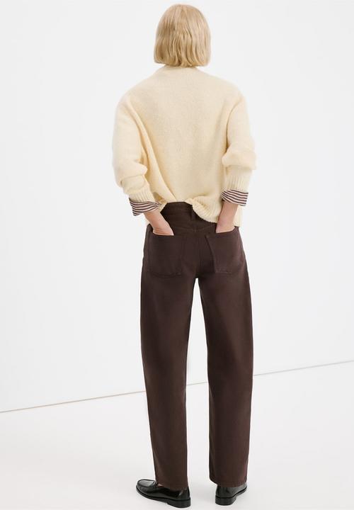 MANGO - Jeans bet - dark brown