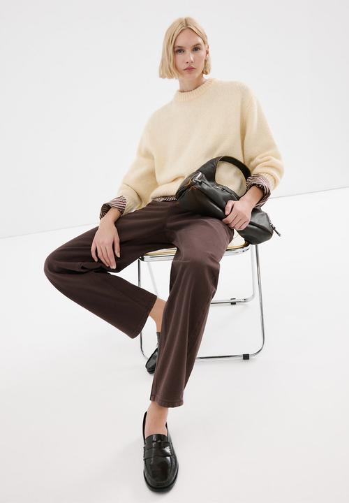 MANGO - Jeans bet - dark brown