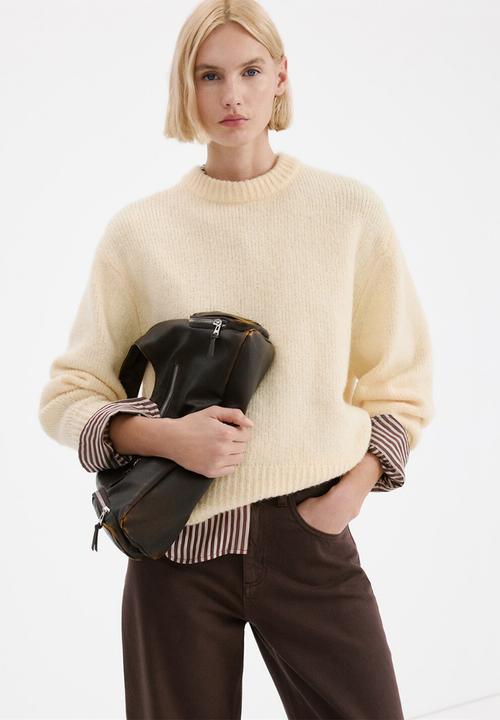 MANGO - Jeans bet - dark brown