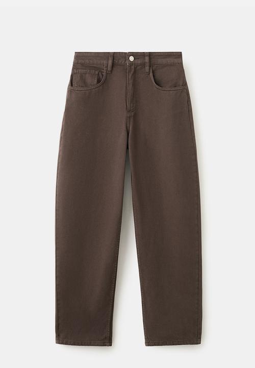 MANGO - Jeans bet - dark brown