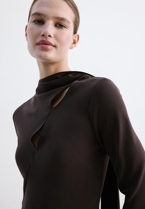 MANGO - Dress neni- brown