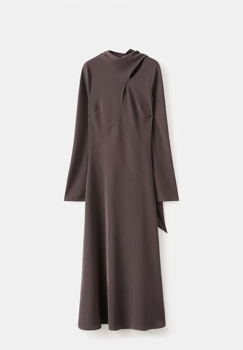 MANGO - Dress neni- brown