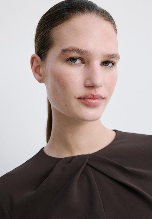 MANGO - Dress sabi- brown