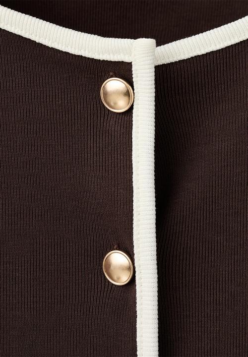 MANGO - T-Shirt Portbi - Dark Brown