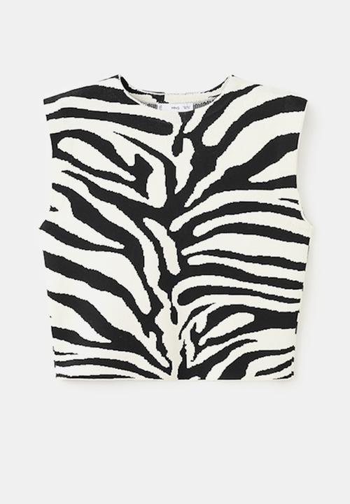 MANGO - Knitwear Top Cebrina- black