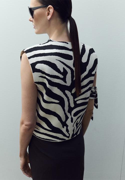 MANGO - Knitwear Top Cebrina- black