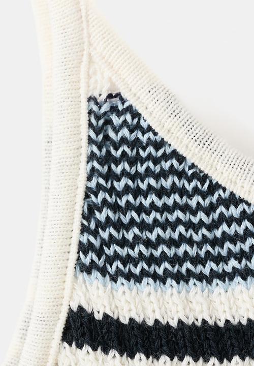 MANGO - Top mina- medium blue