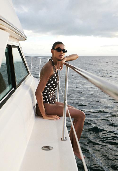 MANGO - Swimsuit amalfi- brown