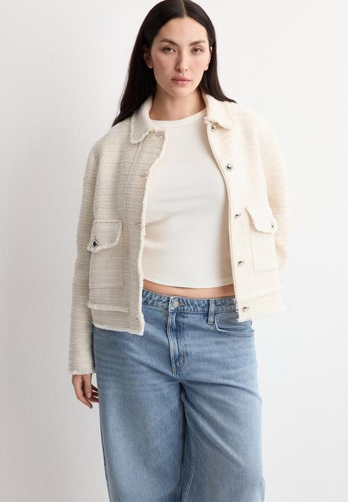 MANGO - Jacket ruti - light beige