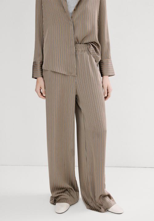 MANGO - Trousers ideale- medium brown