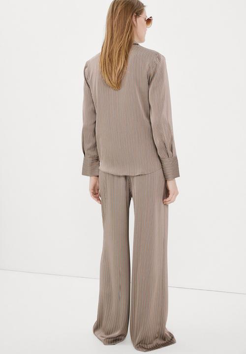 MANGO - Trousers ideale- medium brown