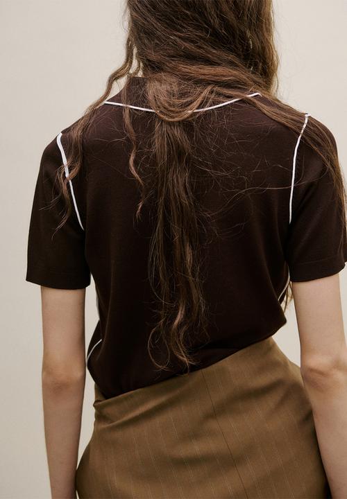 MANGO - Sweater felice- dark brown