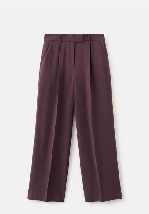 MANGO - Trousers veronica- medium purple