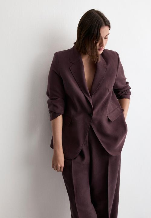 MANGO - Trousers veronica- medium purple