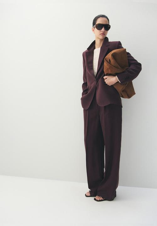 MANGO - Trousers veronica- medium purple