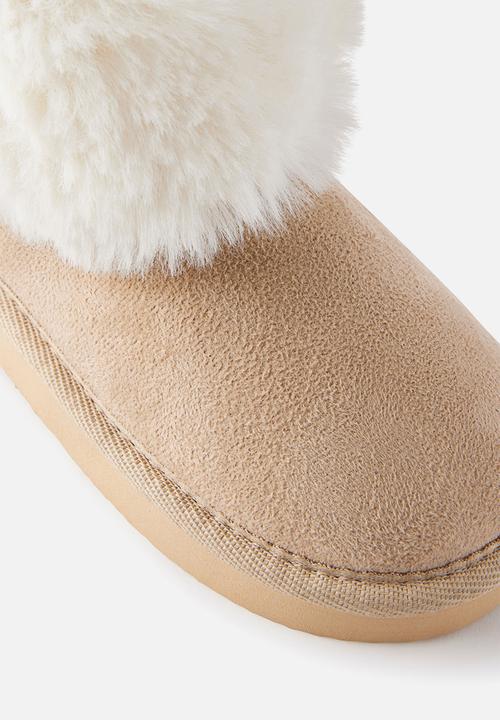 Cotton On - Kids Home Boot - Latte Cream