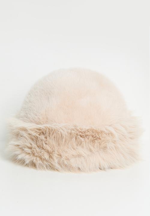 Tessa Design - Brynn Faux Fur Brim Hat - Cream