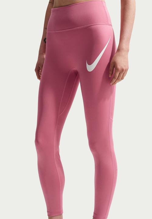 Nike - W Nk Df Tempo Hr 7/8 Tgt Swhbr - Peony/Reflective Silv/White