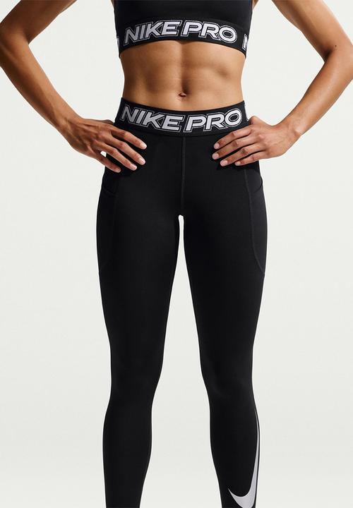 Nike - W Np 365 Mr 7/8 Tght Tt A Grx - Black/White/White