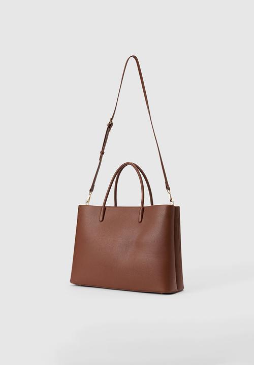 Forever New - Romy refined laptop bag in chocolate
