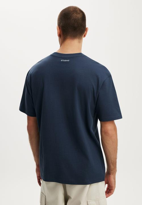 Cotton On - Everyday Fit Graphic T-Shirt - Auto Navy / Screws