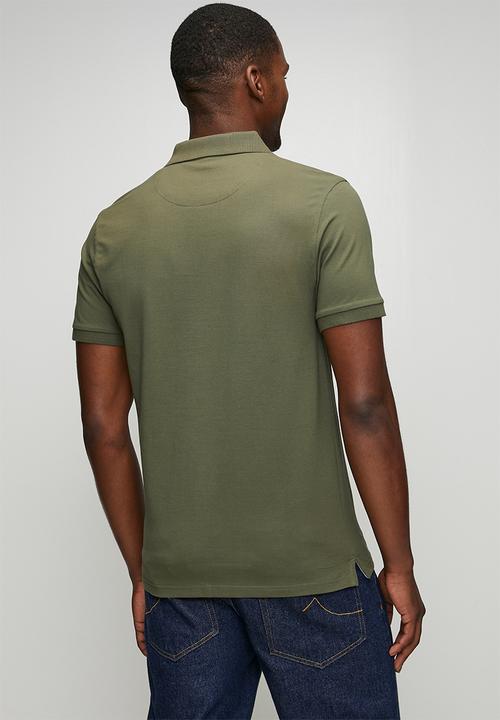 Pringle of Scotland - Aiden Slim Fit Pique Golfer - Olive