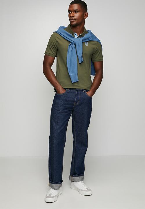 Pringle of Scotland - Aiden Slim Fit Pique Golfer - Olive