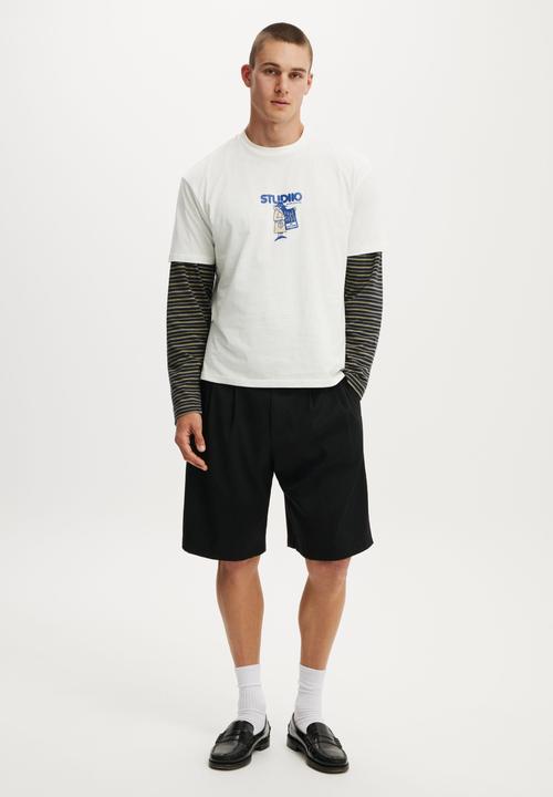 Cotton On - Everyday Fit Graphic T-Shirt - Vintage White / No Refunds