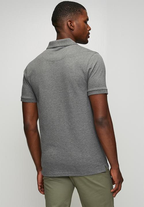 Pringle of Scotland - Aiden Slim Fit Pique Golfer - Charcoal