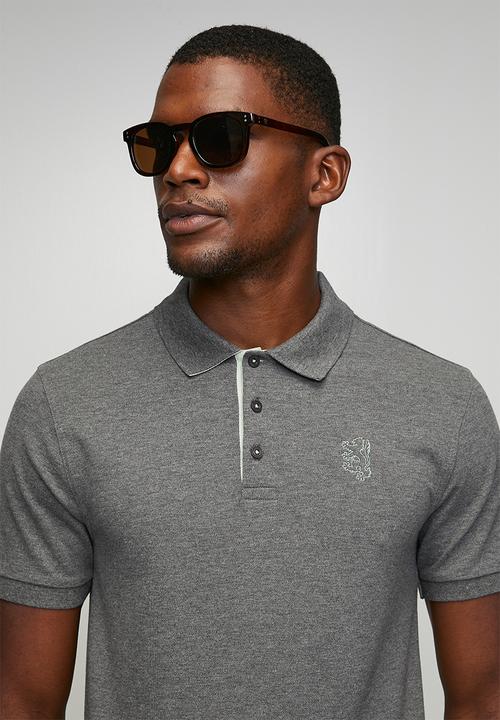 Pringle of Scotland - Aiden Slim Fit Pique Golfer - Charcoal