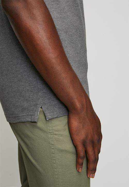 Pringle of Scotland - Aiden Slim Fit Pique Golfer - Charcoal