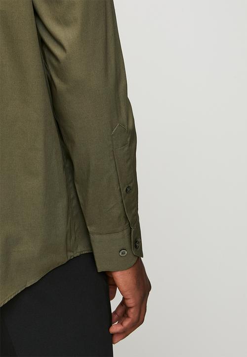 Pringle of Scotland - Jacob Long Sleeve Classic Stretch Shirt - Olive