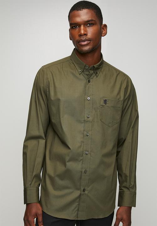 Pringle of Scotland - Jacob Long Sleeve Classic Stretch Shirt - Olive