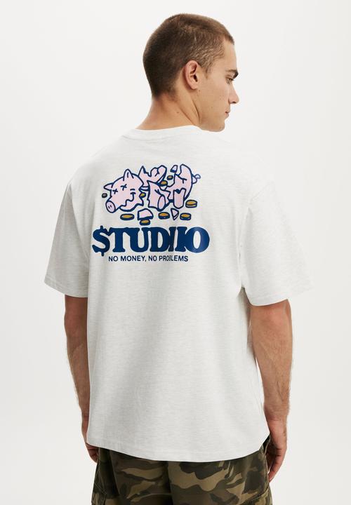 Cotton On - Everyday Fit Graphic T-Shirt - White Marle / No Problems