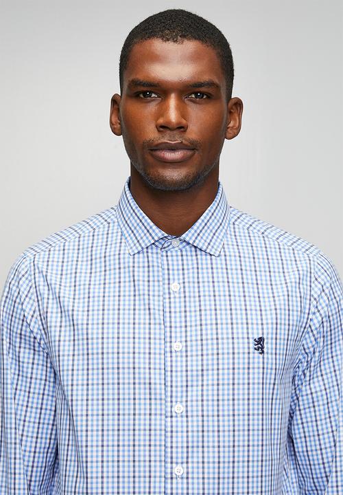Pringle of Scotland - James Check Long Tailored Shirt - Blue