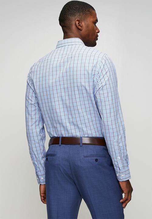 Pringle of Scotland - James Check Long Tailored Shirt - Blue