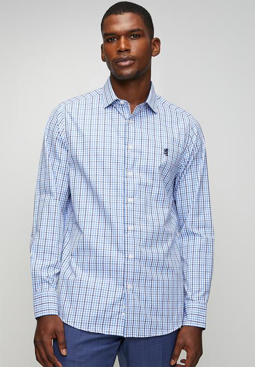 Pringle of Scotland - James Check Long Tailored Shirt - Blue