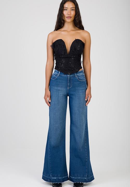 SISSY BOY - Gia Wide Leg Jeans  - Medium Vintage