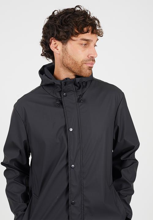 Brave Soul - Rubberised Hooded Parka - Black