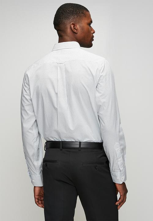 Pringle of Scotland - Louis Printed Long Sleeve Classic Shirt - White