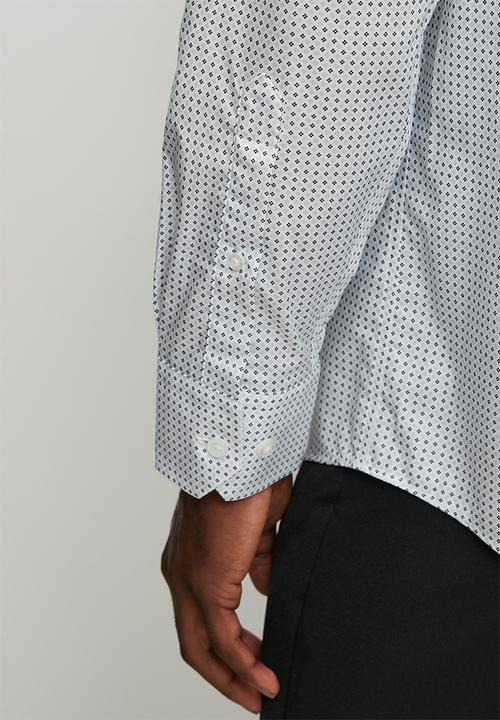 Pringle of Scotland - Louis Printed Long Sleeve Classic Shirt - White