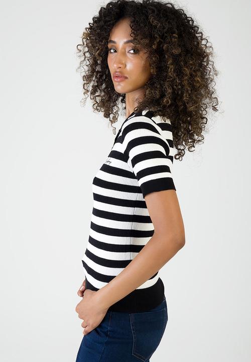 SISSY BOY - Never Stop Knit Top - Black/Off White