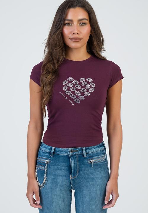SISSY BOY - Own The Moment T-Shirt - Burgundy