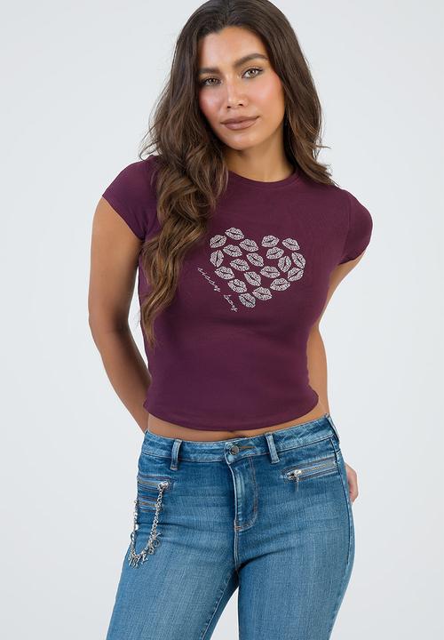 SISSY BOY - Own The Moment T-Shirt - Burgundy