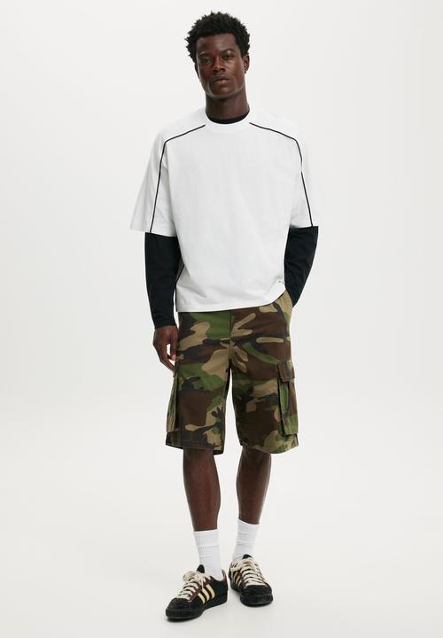 Cotton On - Cropped Fit T-Shirt - White/Black