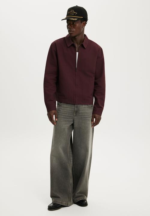 Cotton On - Harrington Jacket - Washed Plum