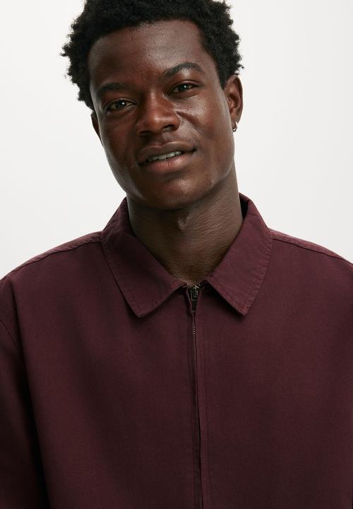 Cotton On - Harrington Jacket - Washed Plum